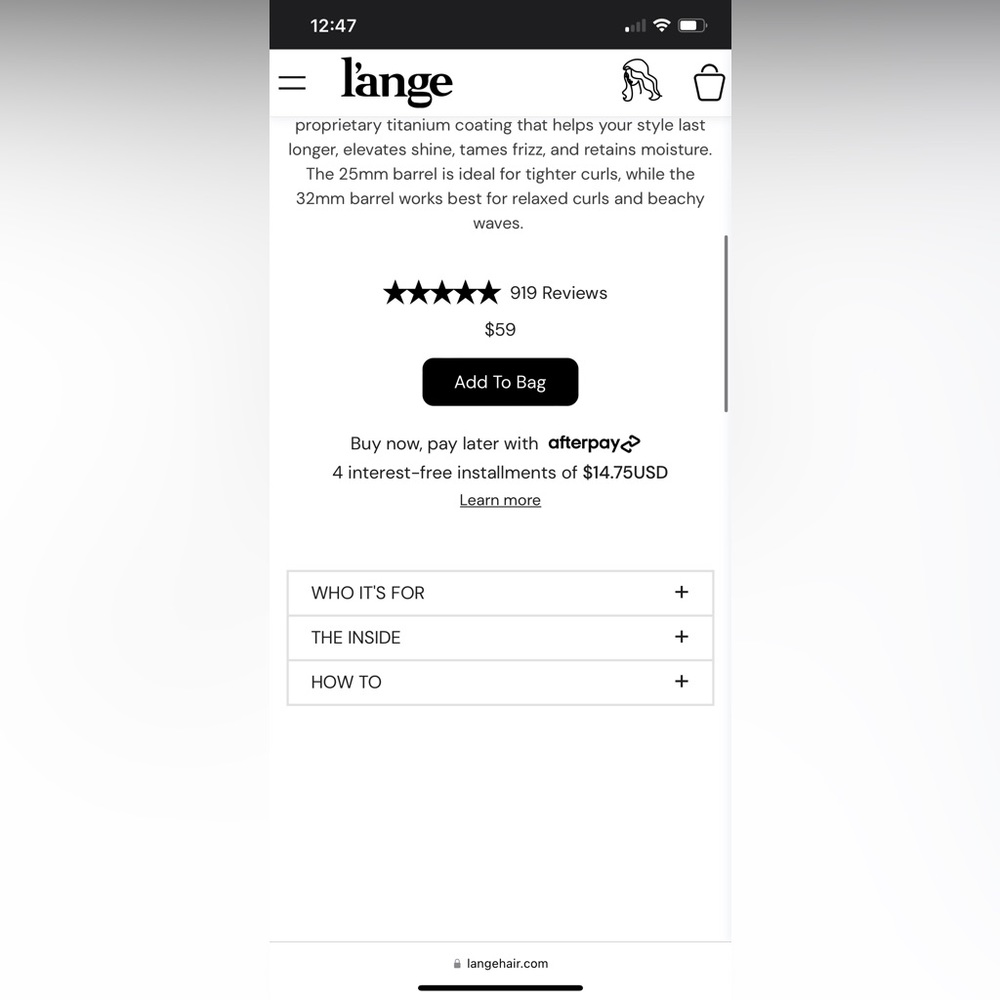 Langé hair wand. never use